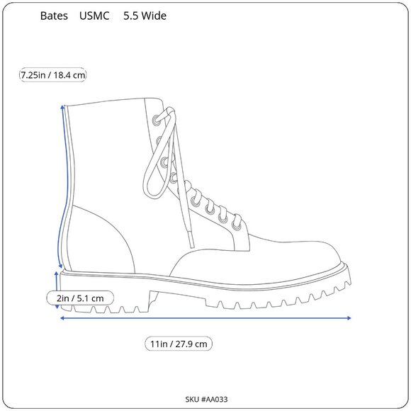Bates 85501 DuraShocks USMC GORE-TEX Temperate Weather Boot Men's Size 5.5W NOS - Picture 7 of 16